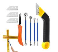 Outil d'Enlèvement de Joint - Kit de Réparation et Finition des Joints,avec 3 Lames de Remplacement pour Enlèvement de Joint de Carrelage | pour Cuisine Salle de Bain Douche Sol Mur Rénovation