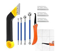 Outil d'Enlèvement de Joint | Kit de Réparation et Finition des Joints - avec 3 Lames de Scie de Remplacement pour Décapage,pour Salle de Bain Douche Sol Mur Nettoyage et Pose de Carrelage
