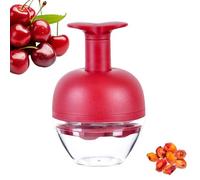 Outil dénoyauteur de cerises - Dénoyauteur de cerises avec 4 trous | Dénoyauteur d'olives pour la cuisine | Pour fruits, prunes, cuisine, confiture, four, camping, pique-nique, extérieur