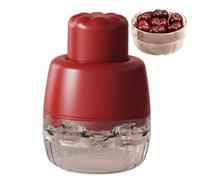 Outil dénoyauteur de cerises portable, 9,6 x 14,5 cm, design à poussoir, ustensile de cuisine léger, facile, rouge, utilisation domestique