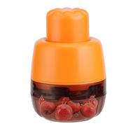 Outil dénoyauteur de cerises portable, 9,6 x 14,5 cm, design à poussoir, ustensile de cuisine léger, facile, rouge, utilisation domestique