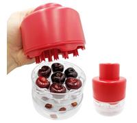 Outil dénoyauteur de cerises pour plusieurs cerises, enlève 7 noyaux en une fois, dénoyauteur de fruits pour confiture de cerises de cuisine, dénoyauteur à libération rapide pour cerises et olives