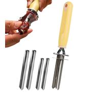 Outil Dénoyauteur Fruits - Évideur Inox pour Poivrons | Outil Réglable pour Cuisine Maison Restauration Cerises Jujubes Baies Poivrons