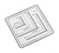 Outil d'enquête d'ingénierie de construction avec échelle de carte flexible en acrylique et rapporteur conçu pour une lecture claire et précise des coordonnées géographiques