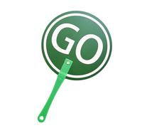 Outil d'enseignement en anglais double face Go/Staop avec poignée pour enfants âgés de 7 à 10 ans, aide pédagogique éducative interactive pour enfants