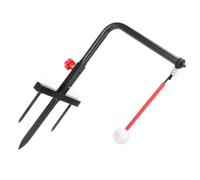 Outil D'entraînement au Swing de Golf Fer Noir pour Débutants | Feedback Visuel D’alignement Positionnement à L’impact, Pratique Rapide sur Tapis ou Gazon