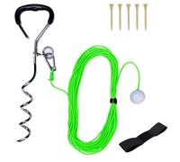 Outil d'entraînement au swing Trainer pour conducteurs et fers à repasser, pas besoin de ramasser, corde de 15,2 m, accessoires utiles pour une puissance et une précision accrues (vert)