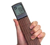 Outil d'entraînement d'accords de Guitare de Poche, Manche de Guitare Portable pour débutant avec Un Tableau d'accords Rotatif, Batterie Incluse
