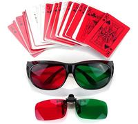 Outil d'entraînement de la vision, cartes de correction de la vision rouge et verte, poker rouge-vert for amblyopie et strabisme, vision binoculaire simultanée, outil d'exercice oculaire, peut raccour