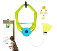 Outil d'entraînement - Outil de de Badminton réglable de 23 cm pour Badminton à Un Joueur ABS | Aide à de Badminton à Un Joueur avec Corde, 1 Balle de Tennis de Table et 3 balles de