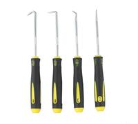 Outil d'entretien de vélo 4 pièces Pick and Hook Set pour enlever le joint d'huile avec extracteur de joint d'étanchéité, crochets droits et coudés en acier TPR