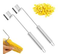 Outil d'épluchage d'épis de maïs, batteuse en acier inoxydable, dissolvant efficace grains for un usage domestique(2pcs)