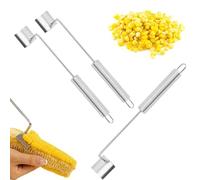 Outil d'épluchage d'épis de maïs, batteuse en acier inoxydable, dissolvant efficace grains for un usage domestique(3pcs)