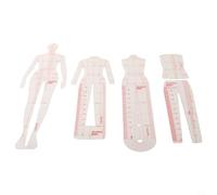 Outil Design Vêtement Symétrie Parfaite pour Styliste(B) | Plastique transparent, flexible, élastique, résistant, nettoyage pour facile, usage durable