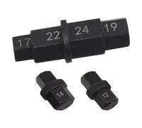 Outil d'essieu de moto - Douille hexagonale, extracteur de roue, conception six en un, retrait d'écrou moyeu interne, catégorie réparation automobile, dimensionnement métrique en acier argenté 1