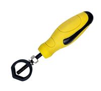 Outil d'estampage en métal avec poignée en caoutchouc antidérapant pour le travail du cuir, le poinçonnage et le marquage de précision du cuir