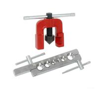 Outil d'évasement avec six matrices de précision pour la production d'évasement à 45 degrés dans des installations de tubes en cuivre, laiton, aluminium et acier doux (ensemble métrique)