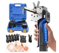 Outil d'évasement électrique 2 en 1, tube excentrique à 45° avec LED, mandrin de serrage pour tuyaux en cuivre souple/aluminium/laiton, sac de transport, métrique et pouces, 5 Chucks