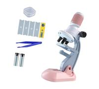Outil d'exploration scientifique pour enfants, microscope haute résolution 1200x, construction en plastique, utilisation facile pour l'observation de la biologie, microscope débutant pour enfants