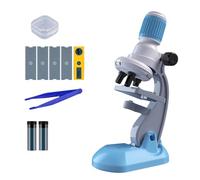 Outil d'exploration scientifique pour enfants, microscope haute résolution 1200x, construction en plastique, utilisation facile pour l'observation de la biologie, microscope débutant pour enfants