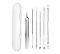 Outil d'extraction de boutons, kit d'outils pour popper boutons | 6 outils d'élimination des imperfections en acier inoxydable | Ensemble professionnel d'outils de suppression de points