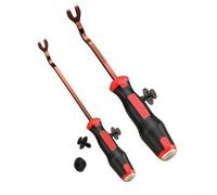 Outil d'extraction de clip de panneau de voiture avec pointe rainurée en V et tête de levier coudée pour tableau de bord, panneau de porte, tapis de sol et garniture de console centrale