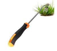 Òutil D'extraction De Désherbeur Manuel | Òutil De Jardin À 4 Dents avec Manche Long Haute Résistance | Extracteur De Mauvaises Herbes Double Usage pour Cour, Pelouse, Potager, Sol Dur Ou Meuble