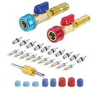 Outil d'Extraction de Noyau de Valve Climatisation | Clé pour Valves Haute et Basse Pression | Kit Réparation Rapide Ergonomique pour Système Climatisation Véhicule