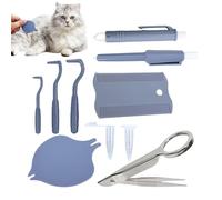 Outil d'Extraction de Tiques pour Chiens - Kit d'Extraction de Puces pour Chats - Kit Érgonomique Multifonction Anti-Puces et Anti-Tiques pour Chiens, Chats et Maisons Multi-Animaux