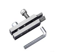 Outil d'extraction de tuyau de fil cassé à 4 points et 6 points pour réparation de robinet et de valve d'angle - Extracteur de fracture métallique, compact 7,5 x 1,6 x 1,6 cm, argenté (A)