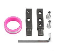 Outil d'extraction de tuyau de fil cassé de valve d'angle 4 mm 6 mm Kit de réparation de robinet en métal Matériel de plomberie Design compact Argent 7,5 cm (B)