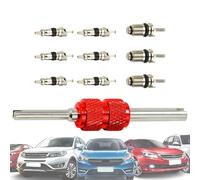 Outil d'Extraction du Noyau de Valve de Climatisation, Extracteur Et Installateur Pour Réfrigération Automobile, Kit De 10 Cœurs De Valve Pour Climatisation, Automobile Et Réfrigération
