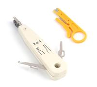 Outil d'impact RJ45 CAT7 CAT6 CAT5 LSA Outil d'installation d'installation d'outils inclus Punch Down et cutter et dénuder les câbles, connexion simple câblage réseau DSL RNIS