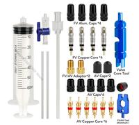 Outil d'injection de liquide de pneu Tubeless de vélo, seringue de 60ML, outil d'injection de liquide de pneu de vélo de route vtt, outil de retrait de noyau de Valve Presta Set B-FV8P AV2P