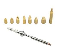 Outil d'insertion thermique TS100 - Pointe de fer à souder - Écrou moleté en laiton - Kit adaptateur pour tâches de soudure