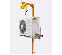 Outil d'installation de climatiseur, grue de levage robuste avec treuil manuel, support en acier au carbone pour unités 3 CV, supporte jusqu'à 150 kg, parfait pour une installation facile du