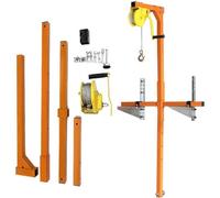 Outil d'installation de CVC portable - Capacité de 299,8 kg, câble de levage manuel de 25 m, équipement de levage essentiel pour climatiseurs extérieurs, capacité de charge de 300 kg, parfait pour