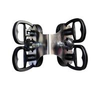 Outil d'installation de joints de pierre à angle droit avec ventouse de 5,5 cm (2.2 inch) pour carrelage - Pratique et efficace- Noir 4 Ventouses