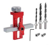 Outil d'installation de porte d'armoire, gabarit de positionnement réglable avec guide de perçage, montage en alliage d'aluminium pour alignement du matériel d'armoire de charpentier