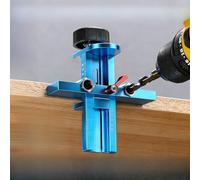 Outil d'installation de porte d'armoire multifonction en alliage d'aluminium, triple fonction avec marquages gravés de précision pour soulever le perçage et la suspension