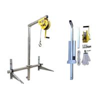 Outil d'installation d'unité extérieure avec treuil manuel et support de support, design pliable pour une installation en haute altitude