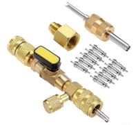 Outil d'installation et de retrait de noyau de valve CVC fonctionne avec R22 R410A, construction en cuivre pour plus de durabilité (A)