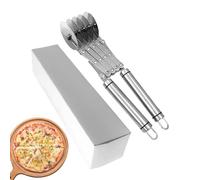 Outil diviseur de pâte - Rouleau à pâtisserie multi-roues en acier inoxydable, coupe-pâte extensible pour la cuisson, trancheuse à pâtes réglable, lame de pâte à pizza professionnelle, équipement de c
