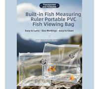 Outil d'observation des poissons d'eau douce : sac de visualisation en PVC transparent avec règle échelle et construction pliable portable