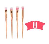 Outil d'ombre de Nez, modèle Multifonctionnel en Silicone, Pochoir de Contour du Nez, Guide de Maquillage du Visage avec Brosse