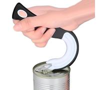 Outil d'ouverture de boîte de conserve - Ouvre-bouteille en forme de J avec poignée en caoutchouc | Ouvre-bocal antidérapant pour les mains faibles, les personnes âgées et les | Ouvre-soda lég