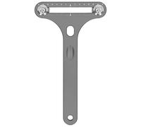 Outil d'ouverture de boîtier de montre, clé de montre à 2 broches, extracteur de couvercle arrière réglable en forme de T avec échelle pour une lecture facile, outil de réparation (Gris)