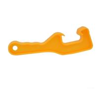 Outil d'ouverture de couvercle de seau en plastique pour seaux, canettes et fûts de bière - Poignée ergonomique avec poignée antidérapante et crochet de levier - 210 mm x 60 mm, jaune