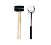 Outil d'ouverture de noix de coco, grattoir à noix de coco manuel, outil de coupe de noix de coco, grattoir à noix de coco en acier inoxydable avec maillet en caoutchouc