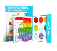 Outil éducatif mathématique Tuiles de fractions magnétiques et cercles de fractions Manipulateurs mathématiques Jeu de puzzle pour étudiants d'âge préscolaire Fraction Manipulatives for Math